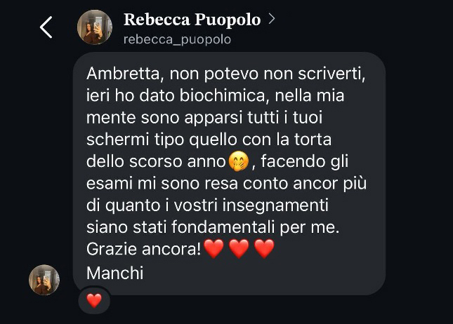 Testimonianza Rebecca Puopolo Testimonianza Rebecca Puopolo